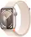 Front. Apple - Apple Watch Series 9 (GPS + Cellular) 45mm Starlight Aluminum Case with Starlight Sport Loop with Blood Oxygen - Starlight.