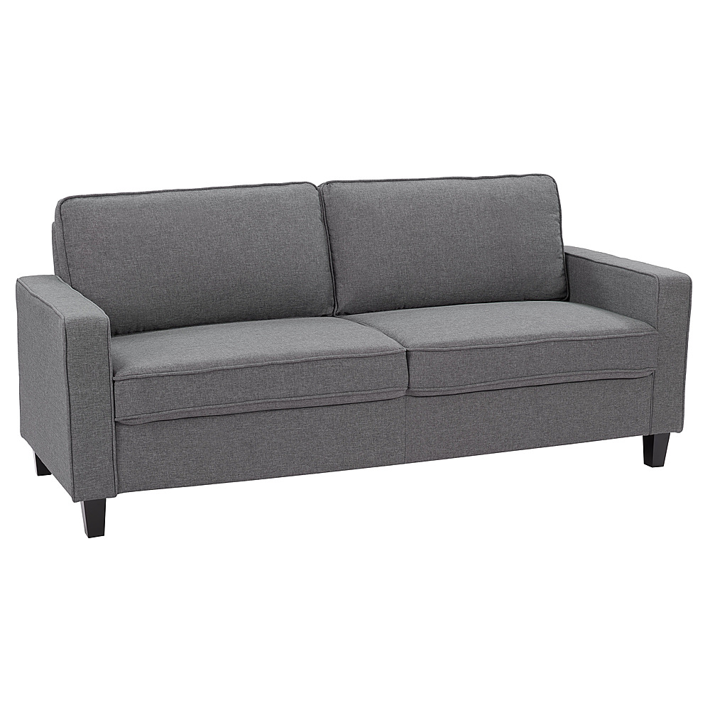 Best Buy Corliving Georgia 3 Seat Fabric Sofa Grey Lga 304 S 