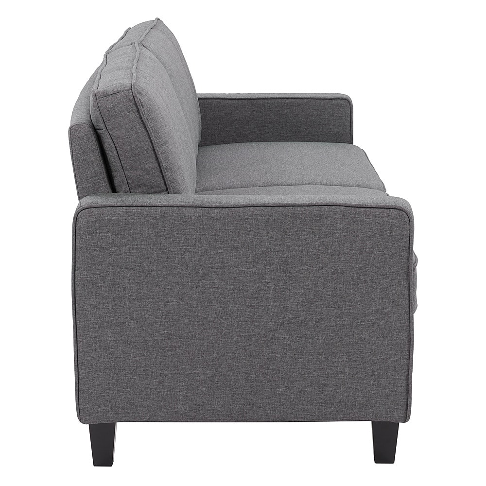 Left View: CorLiving - Georgia 3-Seat Fabric Sofa - Grey