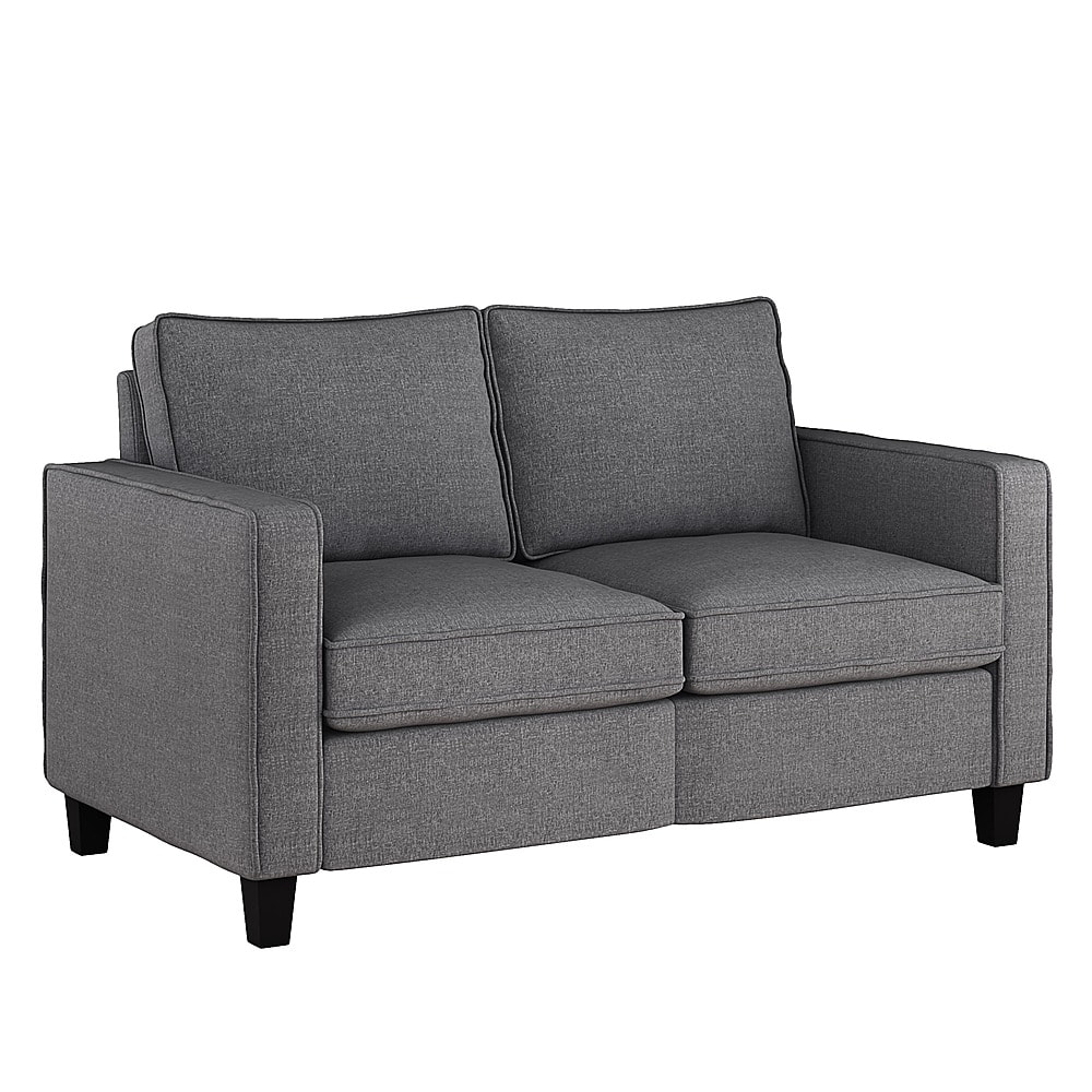 Angle View: CorLiving - Georgia 2-Seat Fabric Loveseat Sofa - Grey