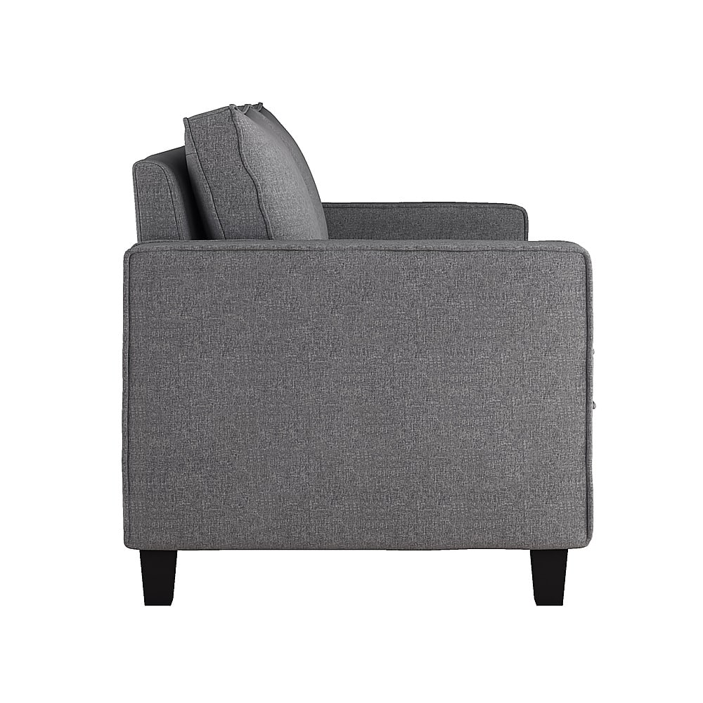 Left View: CorLiving - Georgia 2-Seat Fabric Loveseat Sofa - Grey