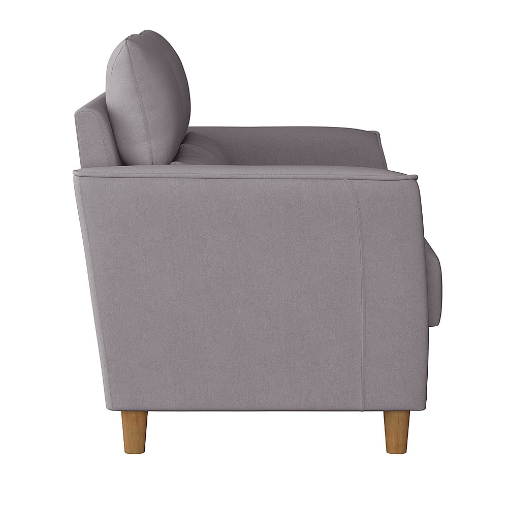 Left View: CorLiving - Georgia 2-Seat Fabric Upholstered Loveseat Sofa - Light Grey