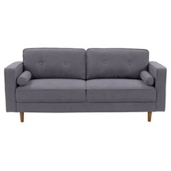 CorLiving - Mulberry 3-Seat Fabric Upholstered Modern Sofa - Grey - Front_Zoom