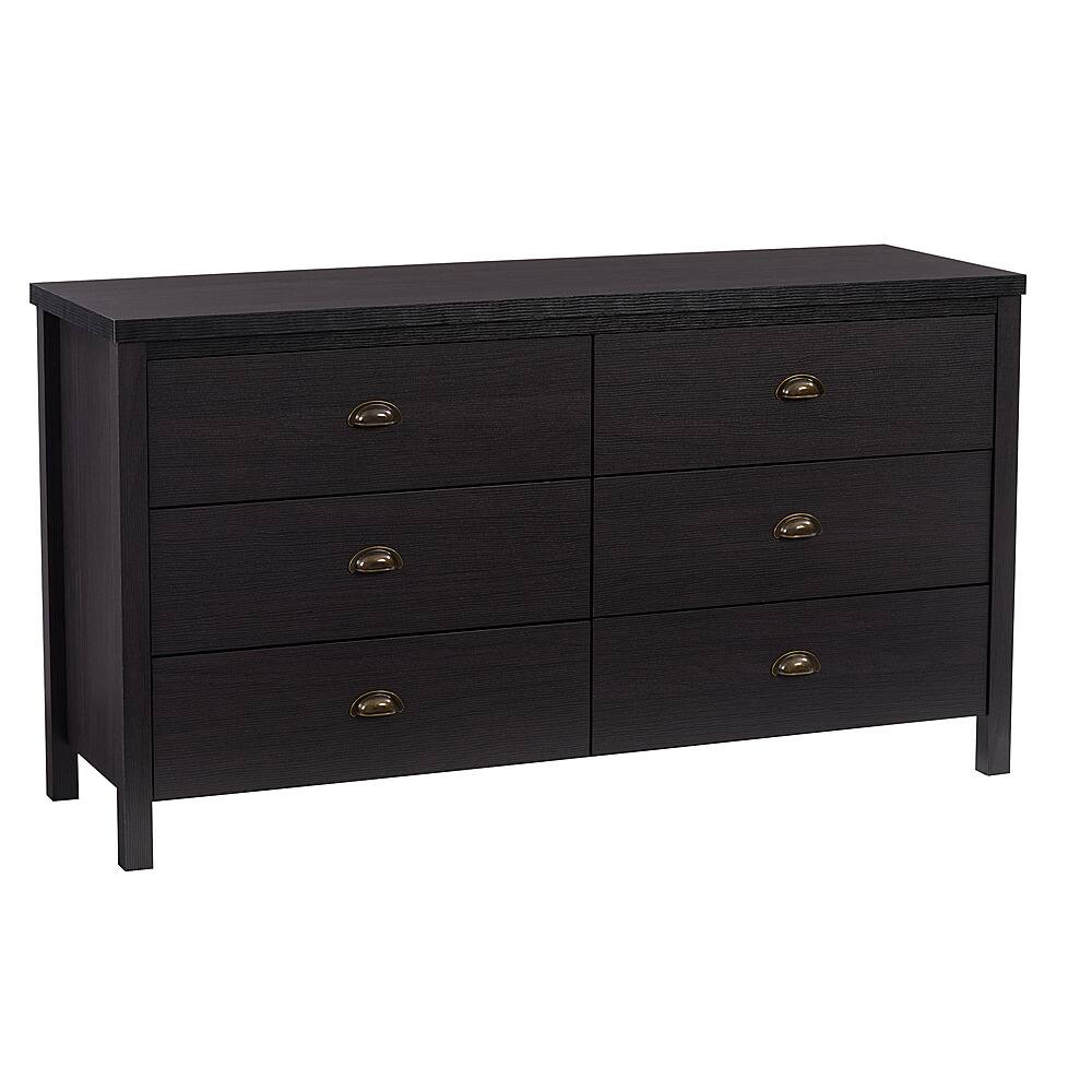 Angle View: CorLiving - Boston 6-Drawer Dresser - Black