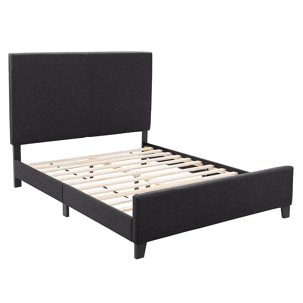 Best Buy: CorLiving Juniper Fabric Upholstered Double Bed Frame ...