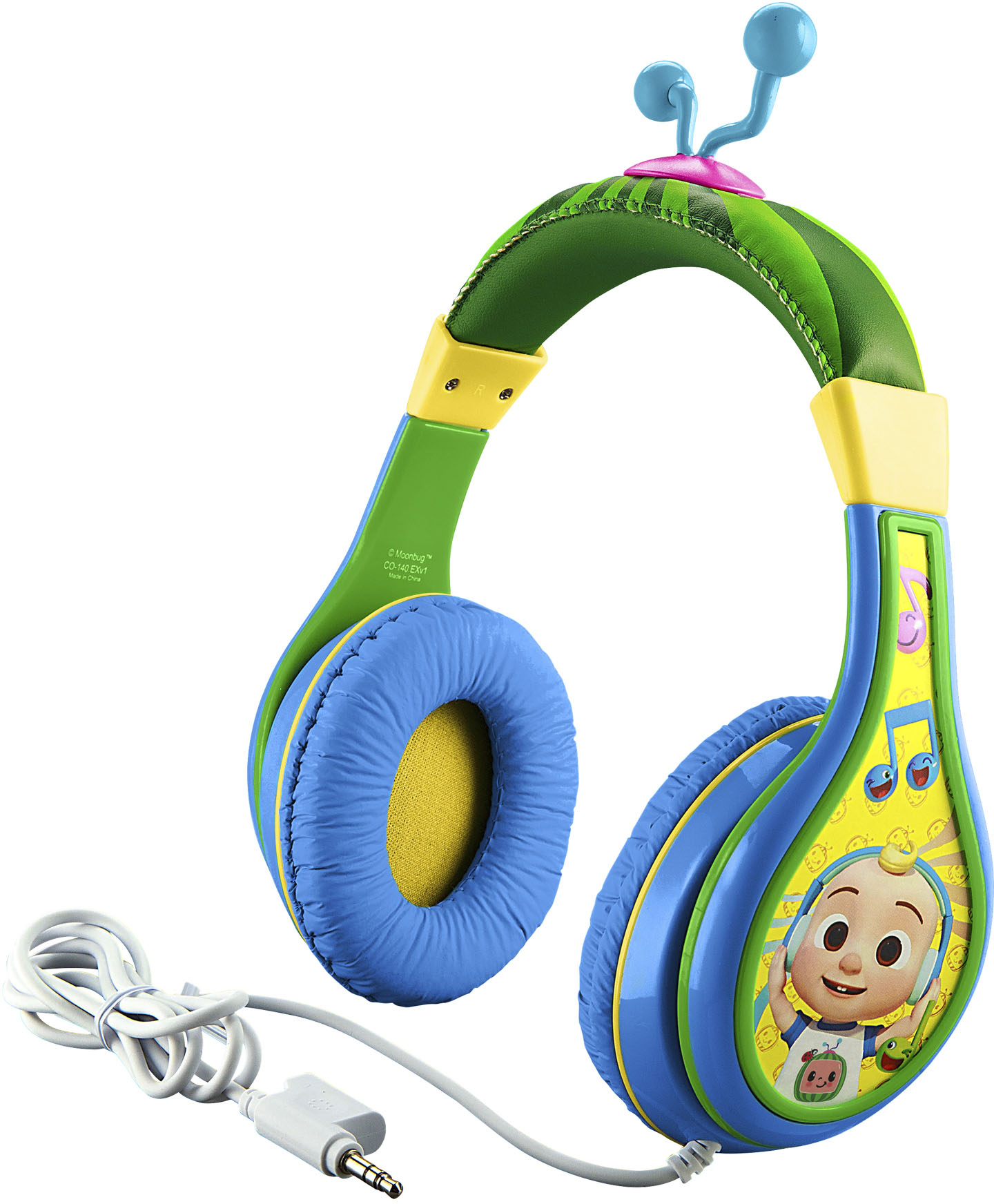 Angle View: eKids - CoComelon Wired Over-the-Ear Headphones - Green