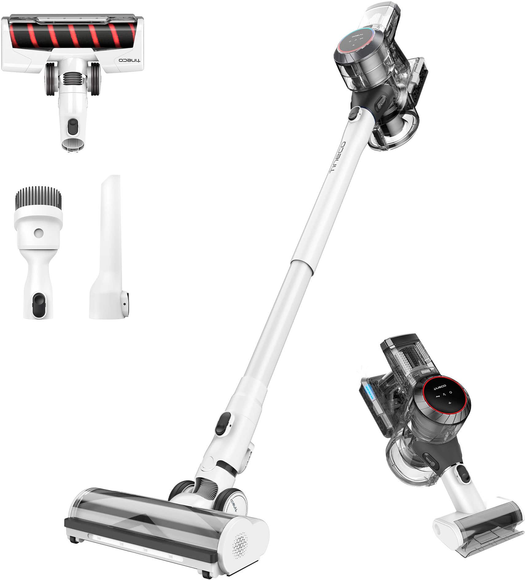 Angle. Tineco - Pure One S11 Dual - Cordless Stick Vacuum with iLoop Smart Sensor Technology - Gray.