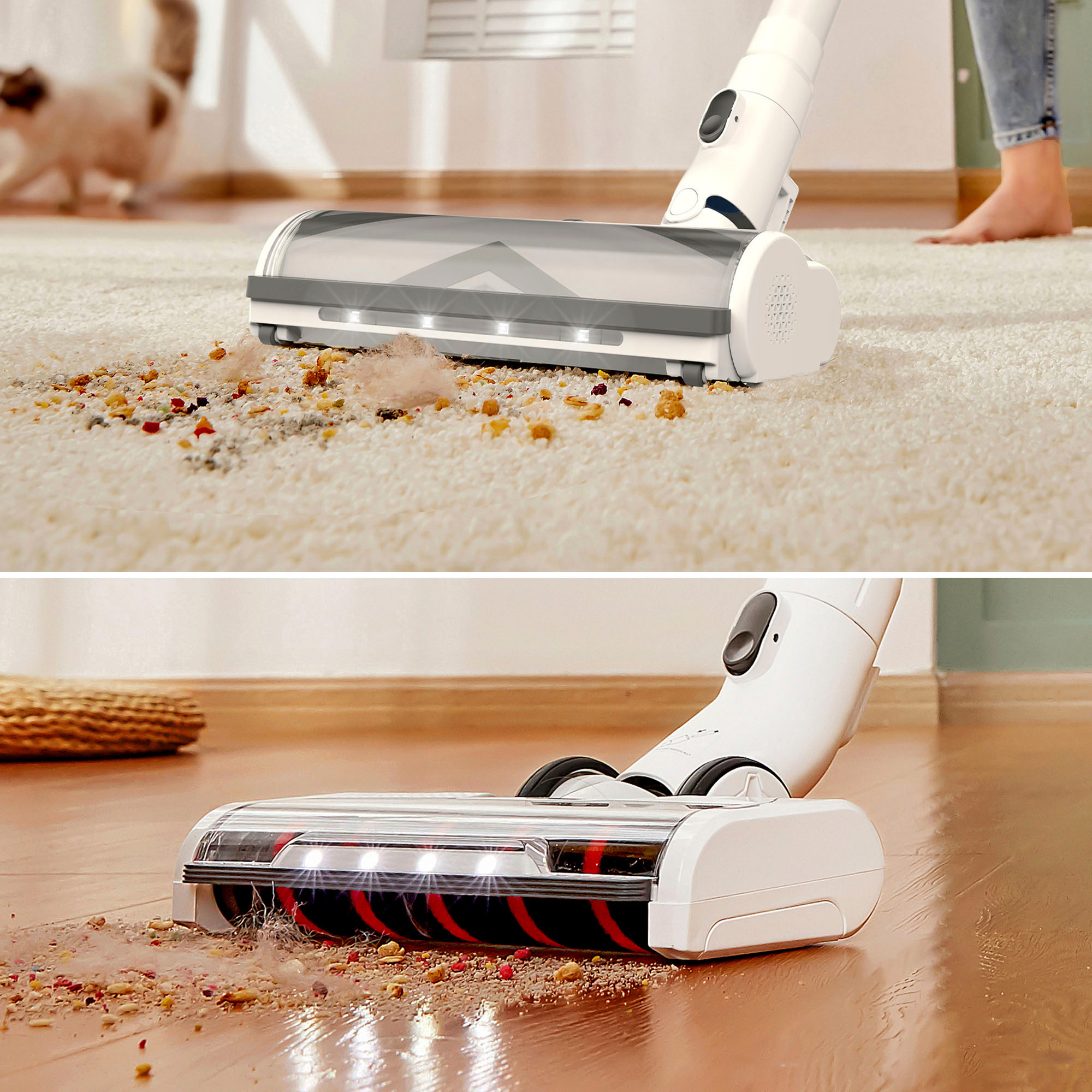 Left View: Tineco - Pure One S11 Dual - Cordless Stick Vacuum with iLoop Smart Sensor Technology - Gray