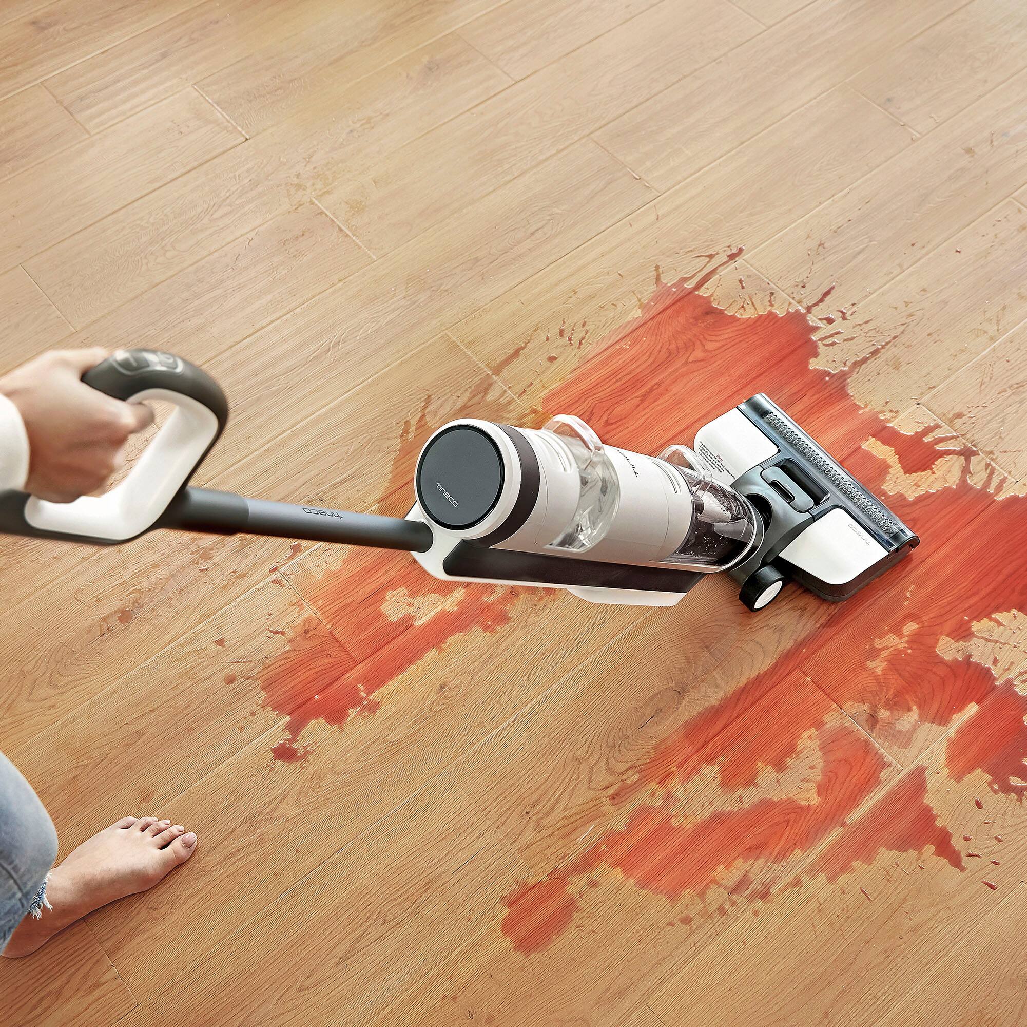 Alt View 14. Tineco - iFloor 3 Plus – 3 in 1 Mop, Vacuum & Self Cleaning Floor Washer - White and Gray.