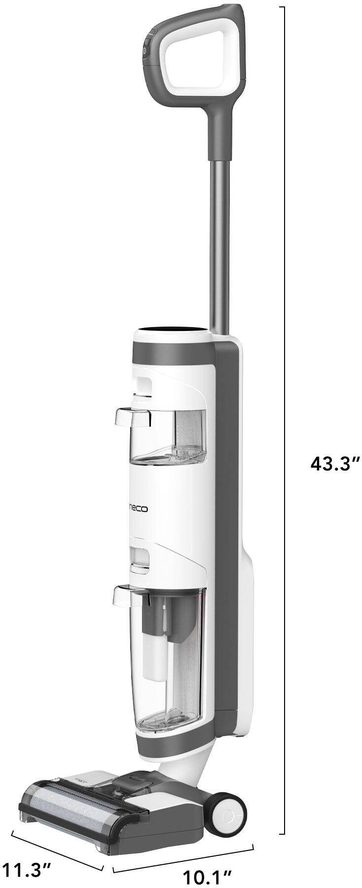 Angle. Tineco - iFloor 3 Plus – 3 in 1 Mop, Vacuum & Self Cleaning Floor Washer - White and Gray.