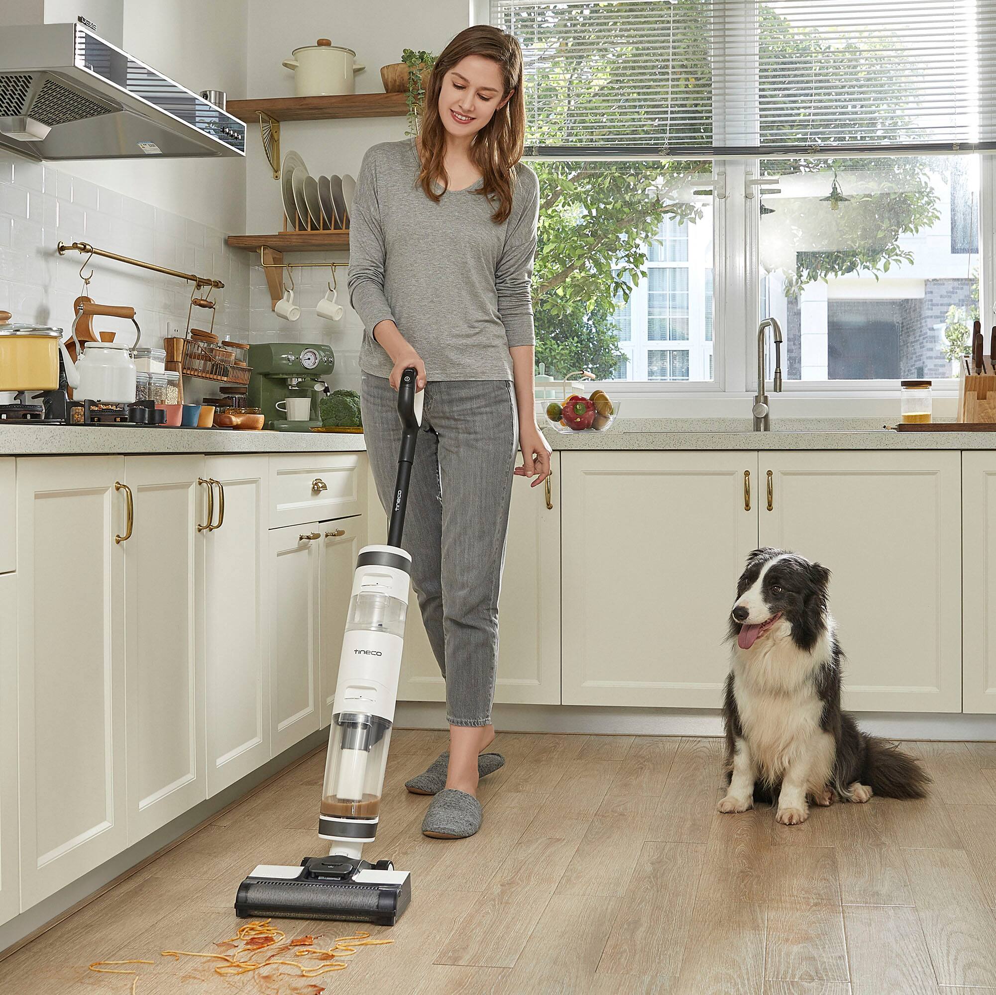 Alt View 11. Tineco - iFloor 3 Plus – 3 in 1 Mop, Vacuum & Self Cleaning Floor Washer - White and Gray.