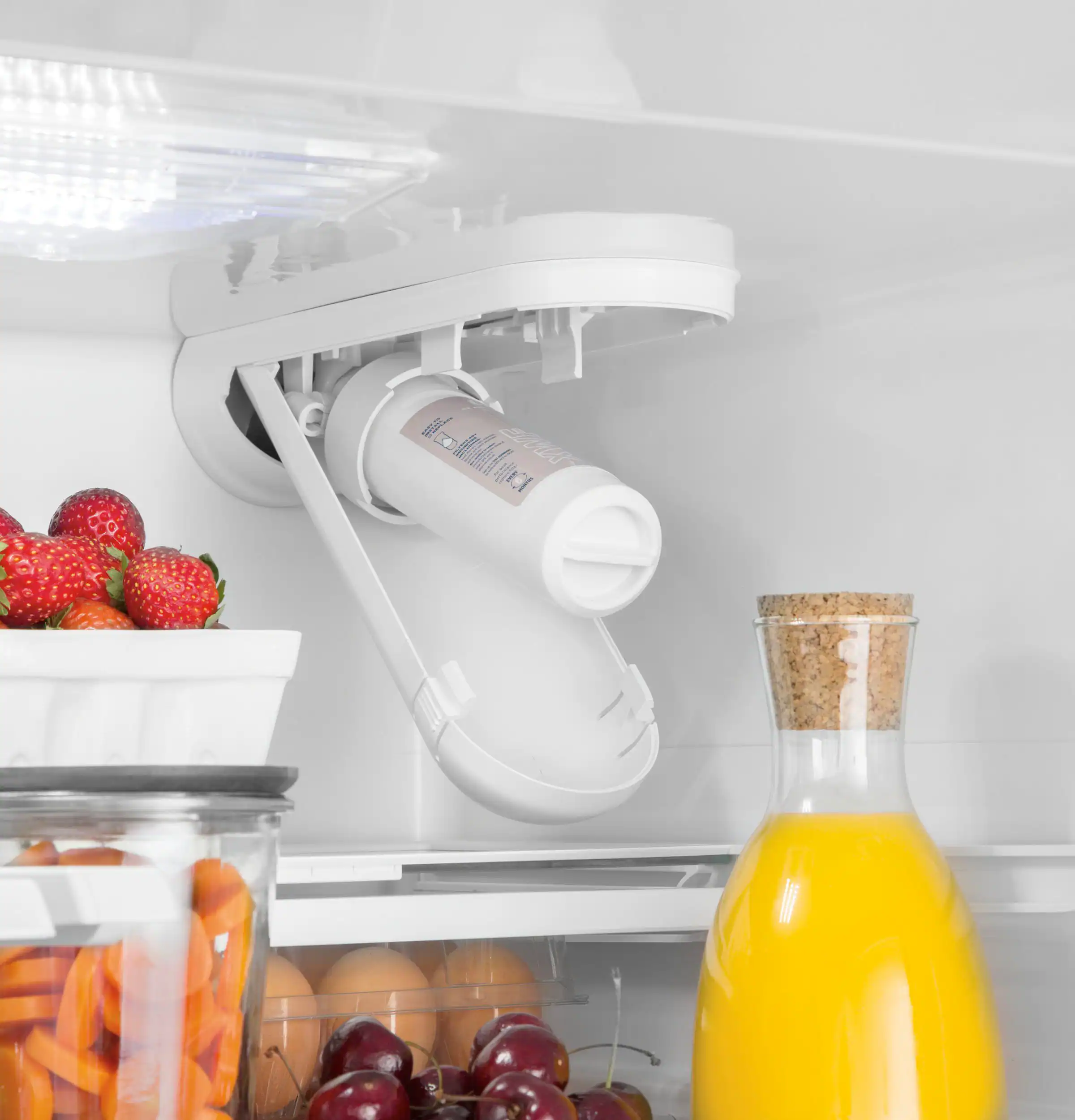 Alt View 18. GE - 27.0 Cu. Ft. French Door Refrigerator with Internal Water Dispenser - Fingerprint Resistant Stainless Steel.