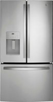 GE - 25.6 Cu. Ft. French Door Refrigerator - Stainless steel - Front_Zoom