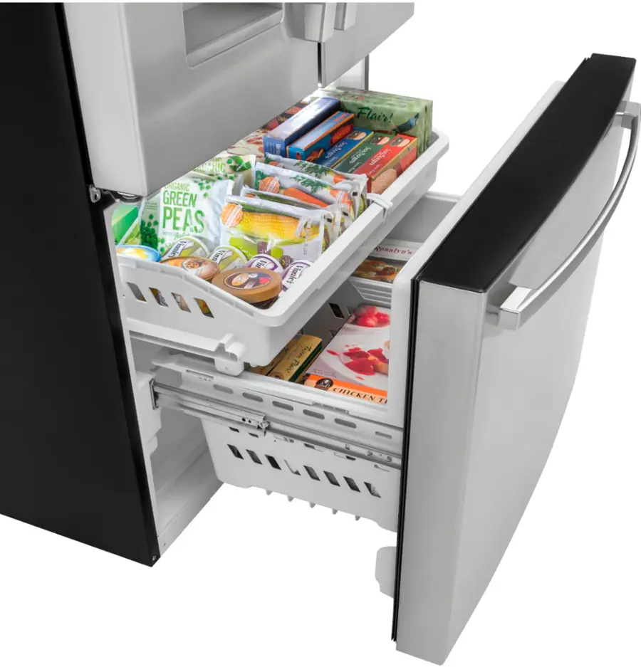 Alt View 11. GE - 25.6 Cu. Ft. French Door Refrigerator - Stainless Steel.