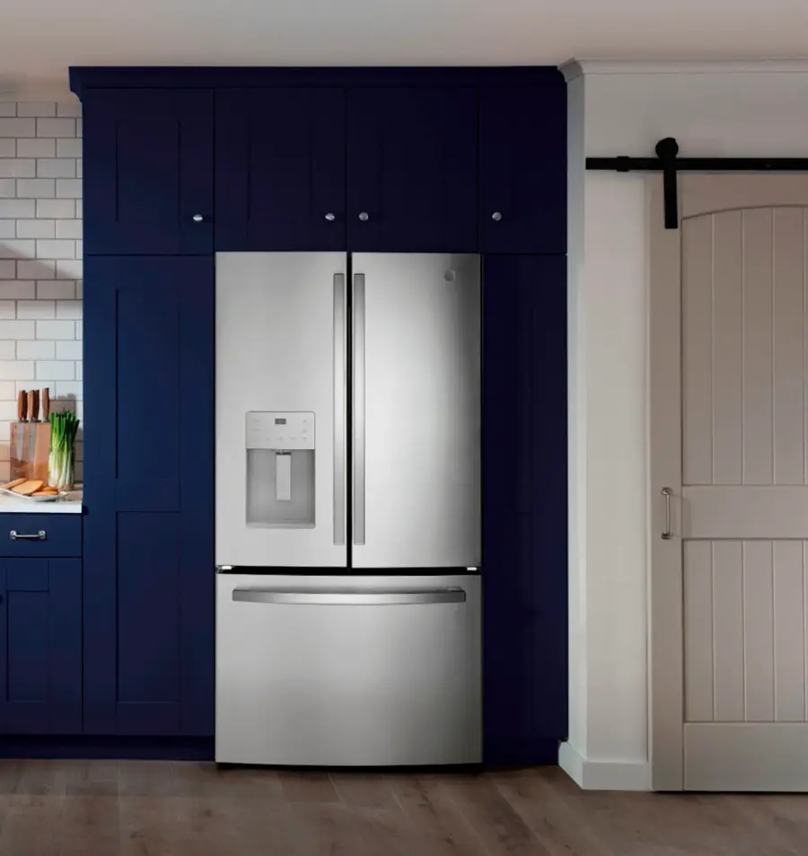 Alt View 12. GE - 25.6 Cu. Ft. French Door Refrigerator - Stainless Steel.
