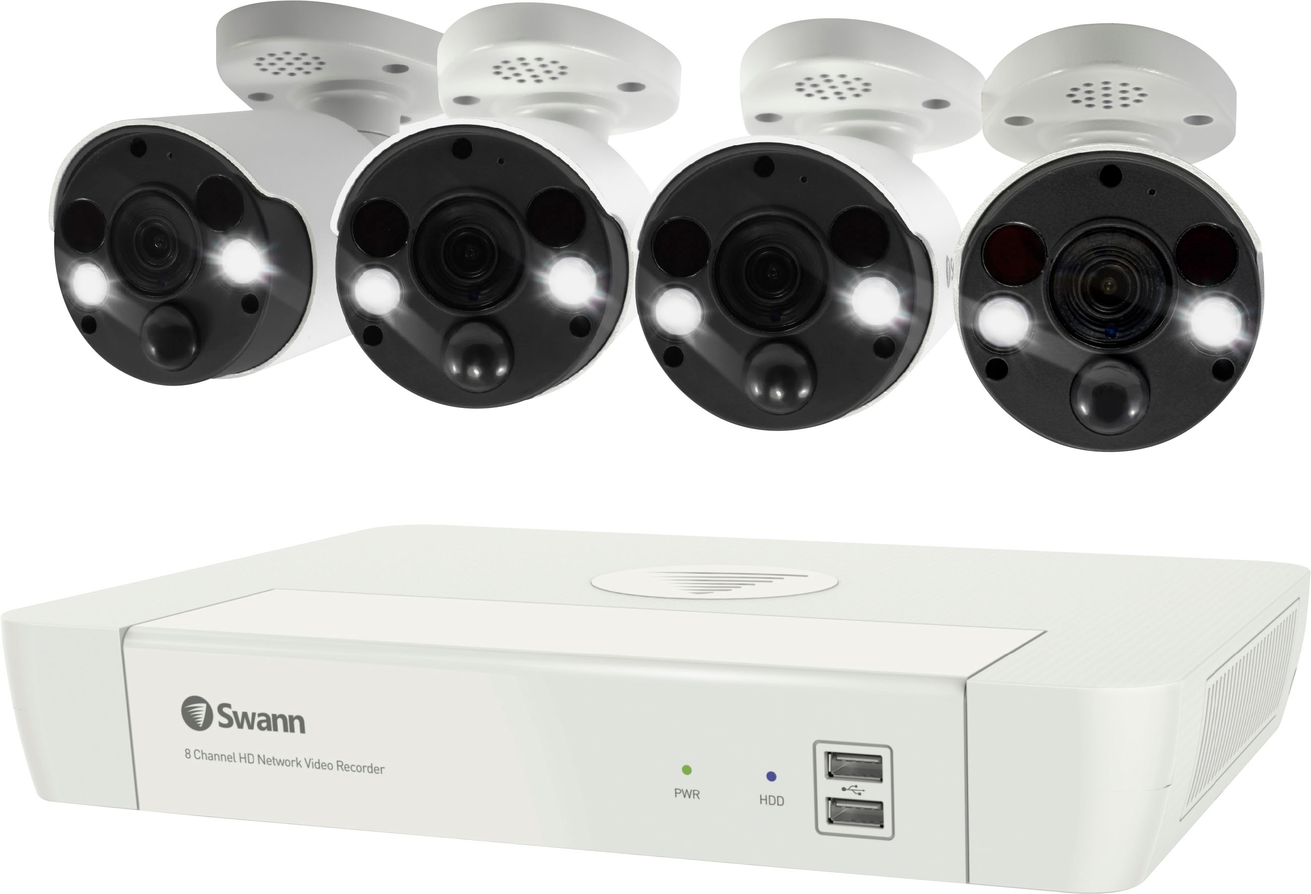 2645px x 1804px - Swann 8 Channel 1TB NVR, 4 x 4K PoE Cameras, w/Dual LED Spotlights, Color  Night Vision and Free Face Recognition White SWNVK-88680W4FB-US - Best Buy