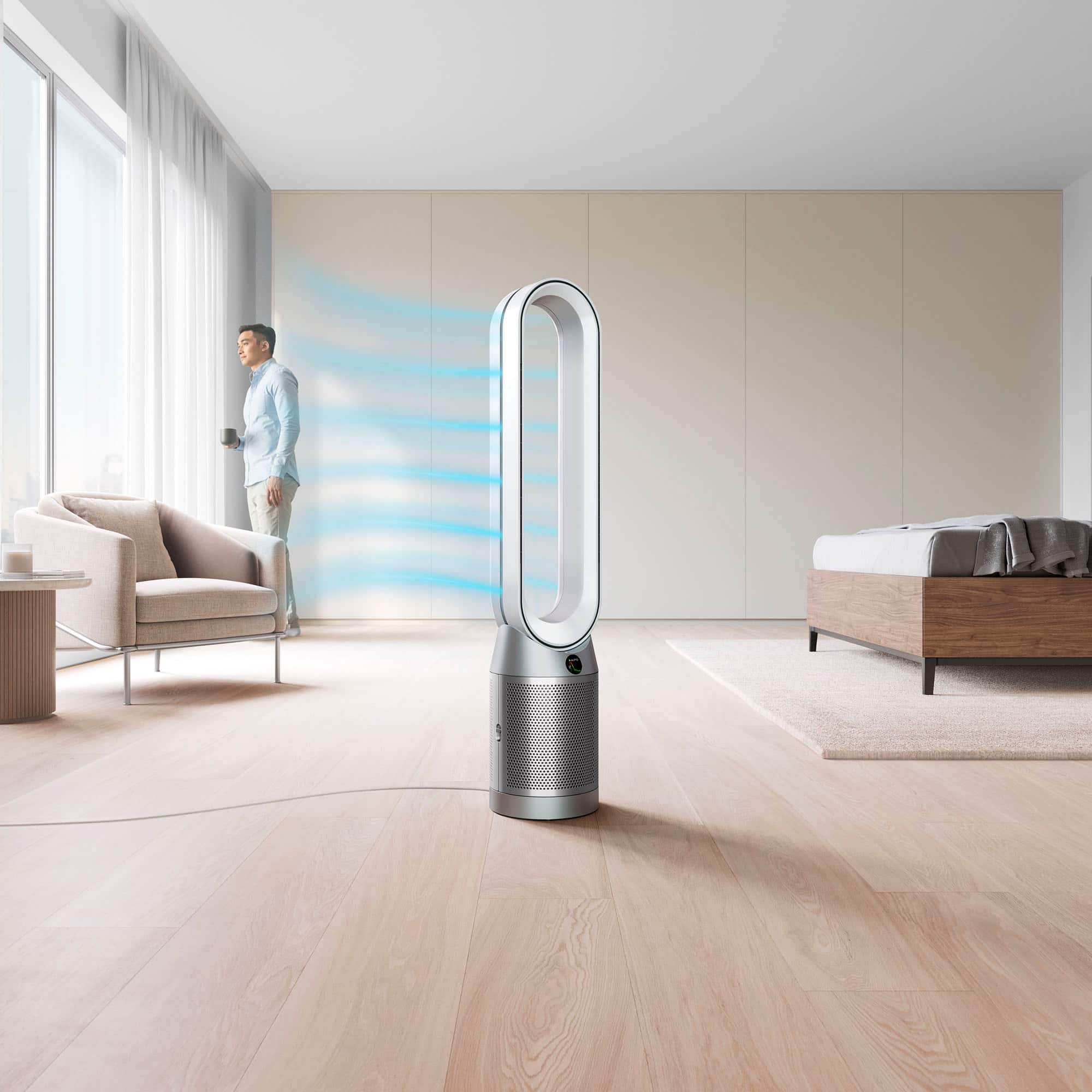 Alt View 12. Dyson - Purifier Cool Autoreact TP7A - White/Nickel.