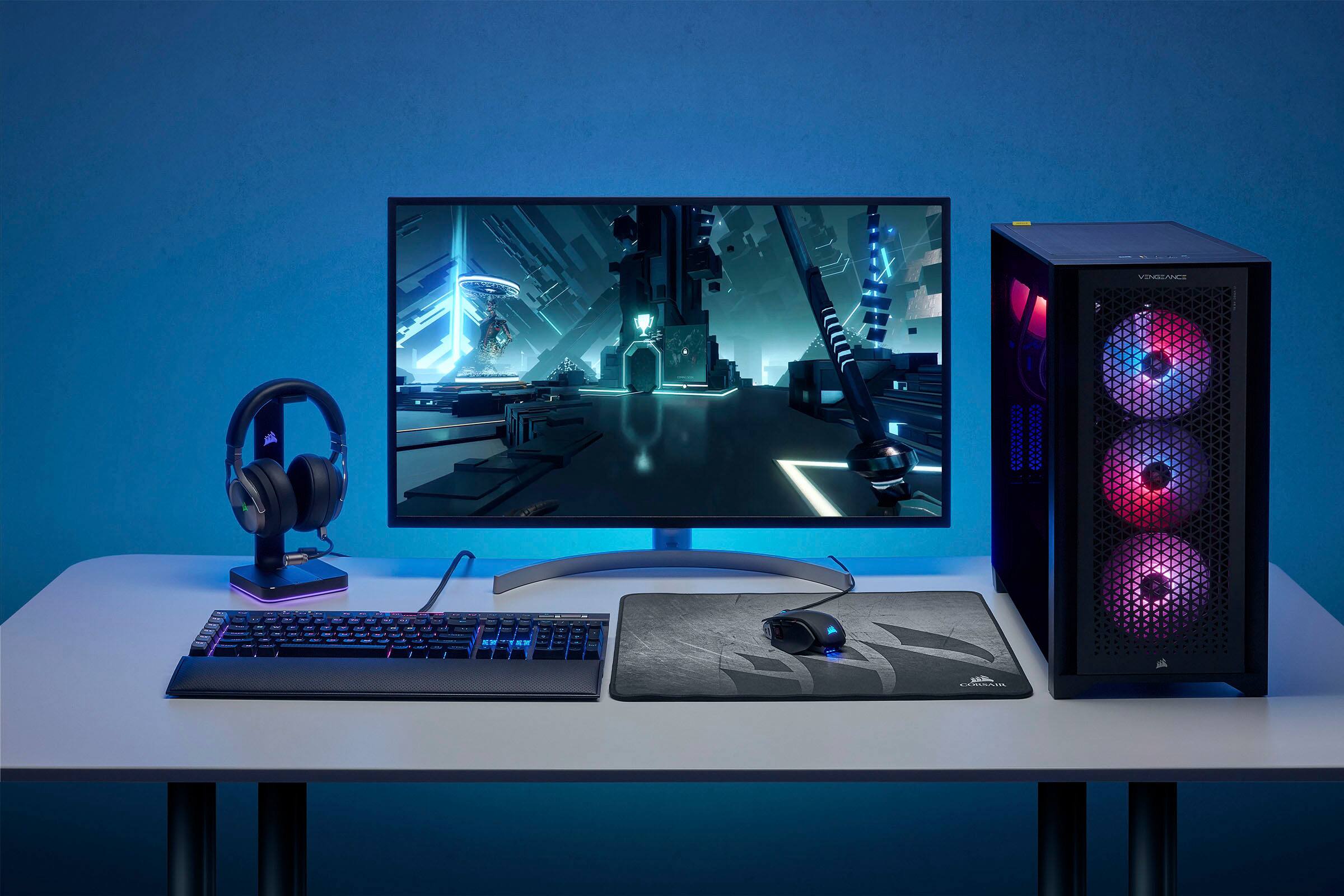 Alt View 5. CORSAIR - VENGEANCE i7300 Gaming Desktop - Intel Core i7-12700K - 32GB Memory - NVIDIA GeForce RTX 3070 Ti - 1TB SSD - Black.