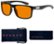 The image features a pair of Gunnar sunglasses with orange lenses, placed on top of a black case. The sunglasses are designed to provide comfort and protection for the eyes, making them suitable for outdoor activities and sunny weather. The case is designed to keep the sunglasses safe and clean when not in use.