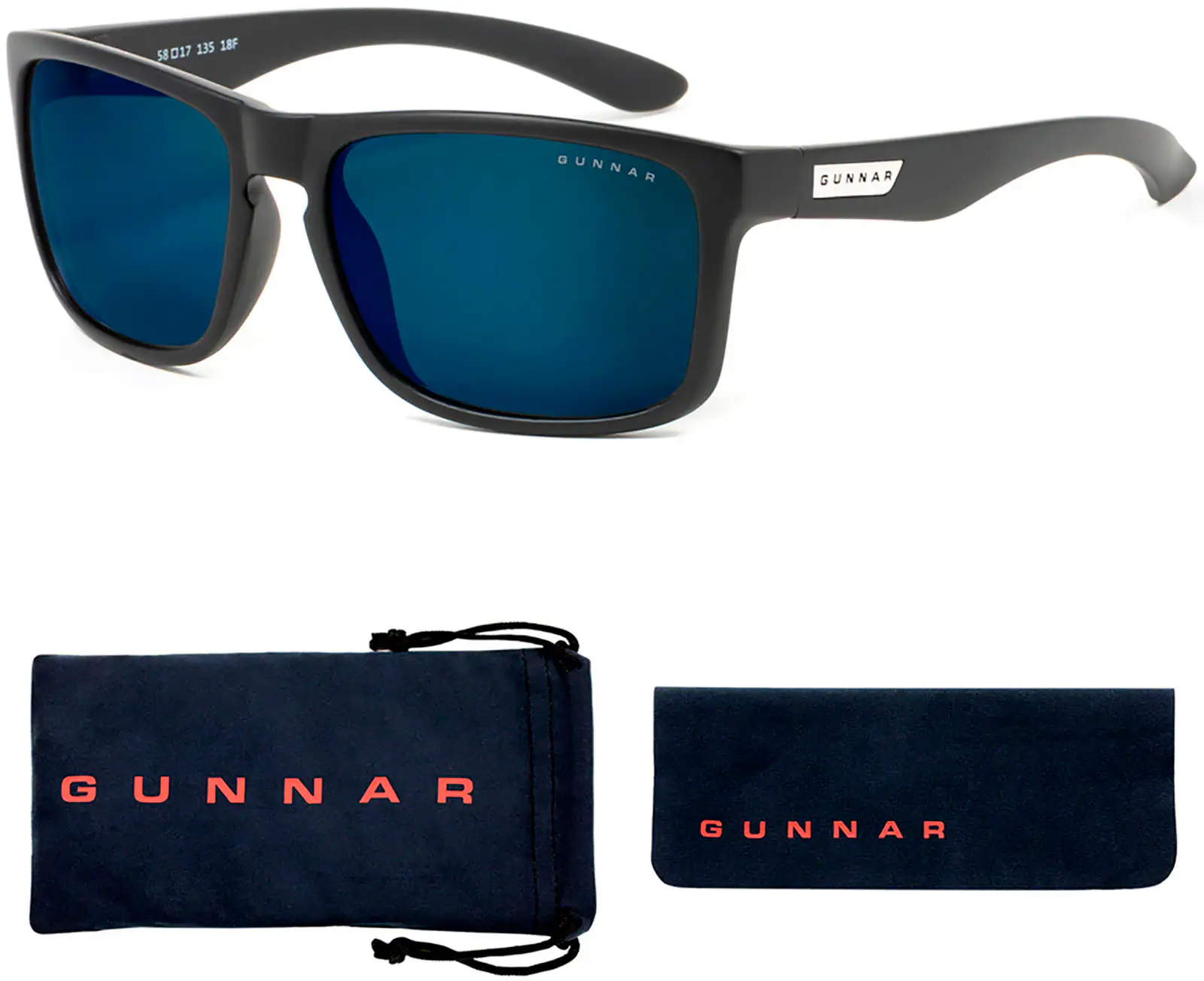 GUNNAR - Intercept Computer Glasses with Blue Light Reduction , SUN Lenses - Onyx