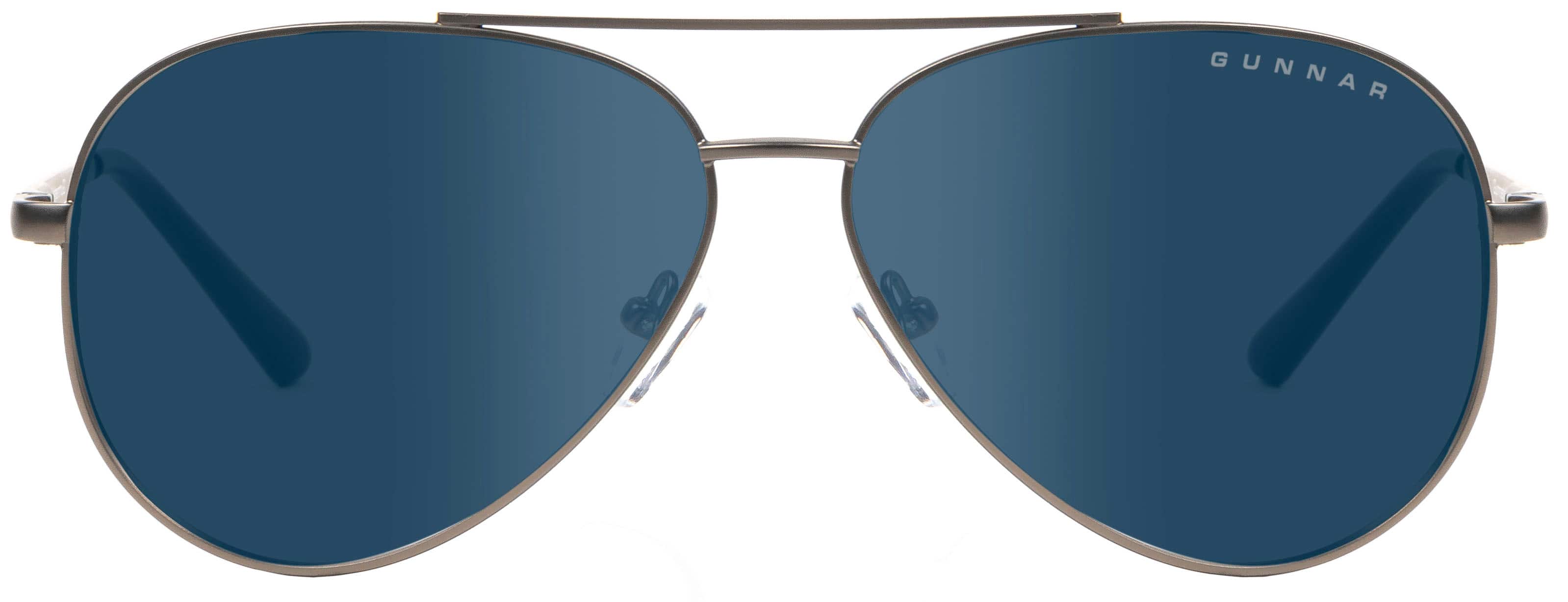 Alt View 1. GUNNAR - GUNNAR - Maverick Computer Glasses with Blue Light Reduction , SUN Lenses - Gunmetal.