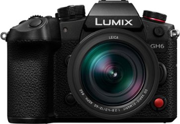 Panasonic - LUMIX GH6 Mirrorless Camera with 12-60mm F/2.8-4.0 Leica Lens - Black - Front_Zoom