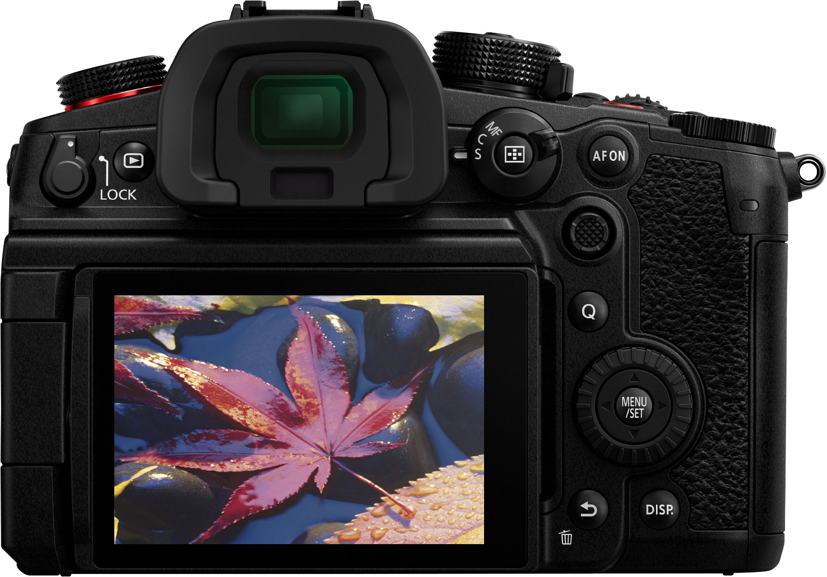 Back View: Panasonic - LUMIX GH6 Mirrorless Camera (Body Only) - Black