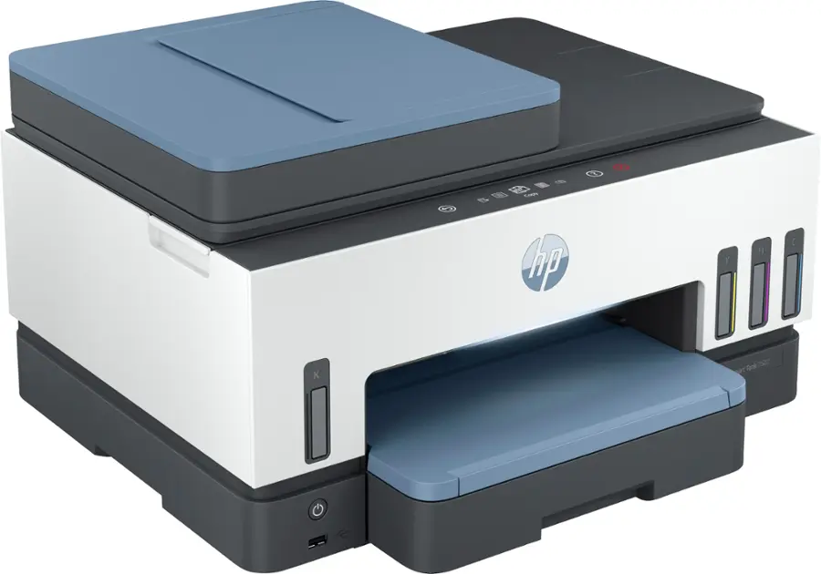 Alt View 1. HP - Smart Tank 7602 Wireless All-In-One Supertank Inkjet Printer with up to 2 Years of Ink Included - Dark Surf Blue.