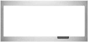 31.5" Slim Frame with Pocket Handle Trim Kit for Select Whirlpool & KitchenAid Built-In Low-Profile Microwaves - Stainless steel - Front_Zoom