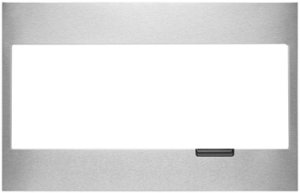 32.5" Standard Frame with Pocket Handle Trim Kit for Select Whirlpool & KitchenAid Built-In Low-Profile Microwaves - Stainless steel - Front_Zoom
