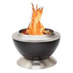Cuisinart - 24” Cleanburn Smokeless Fire Pit - Black - Front_Zoom