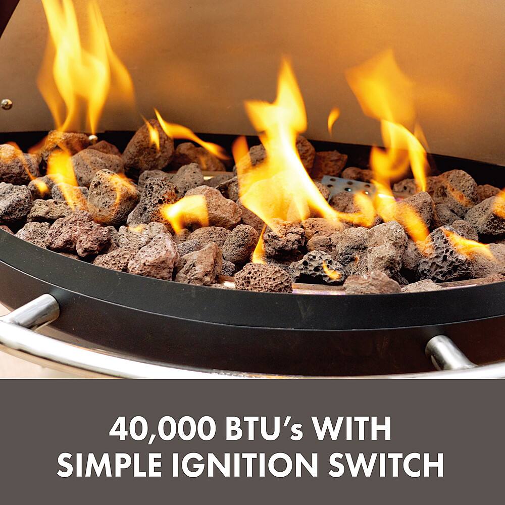 Alt View 37. Cuisinart - Chimenea Propane Fire Pit - Black.