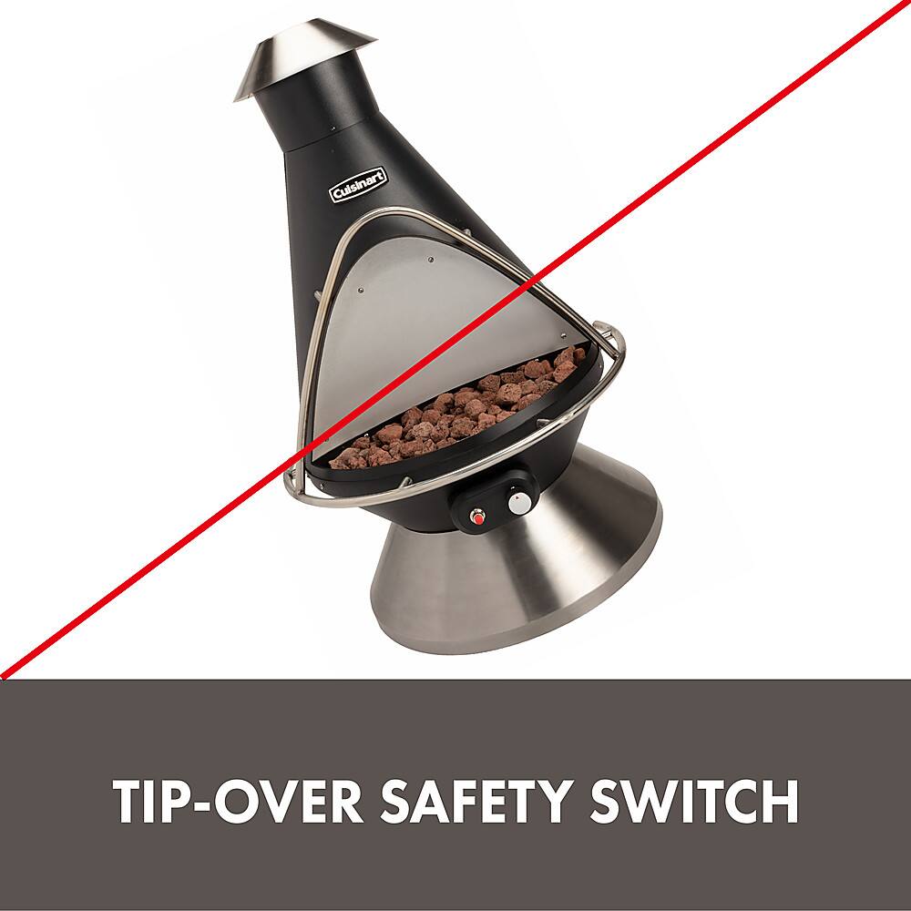 Alt View 39. Cuisinart - Chimenea Propane Fire Pit - Black.