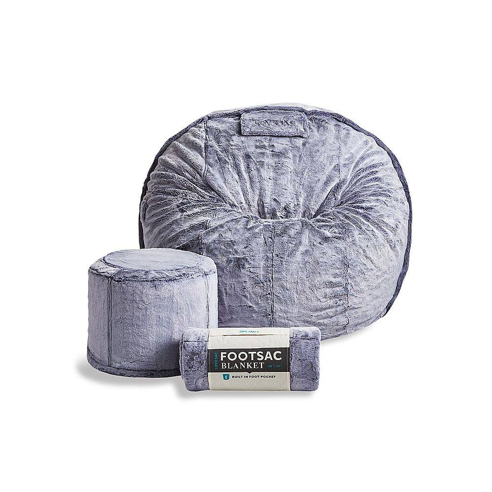 Lovesac Moviesac Bundle in Wombat Phur Gray VM5146 Best Buy
