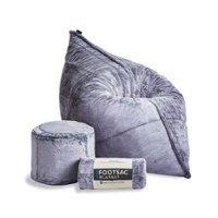 Lovesac - Pillowsac Bundle in Wombat Phur - Gray - Front_Zoom