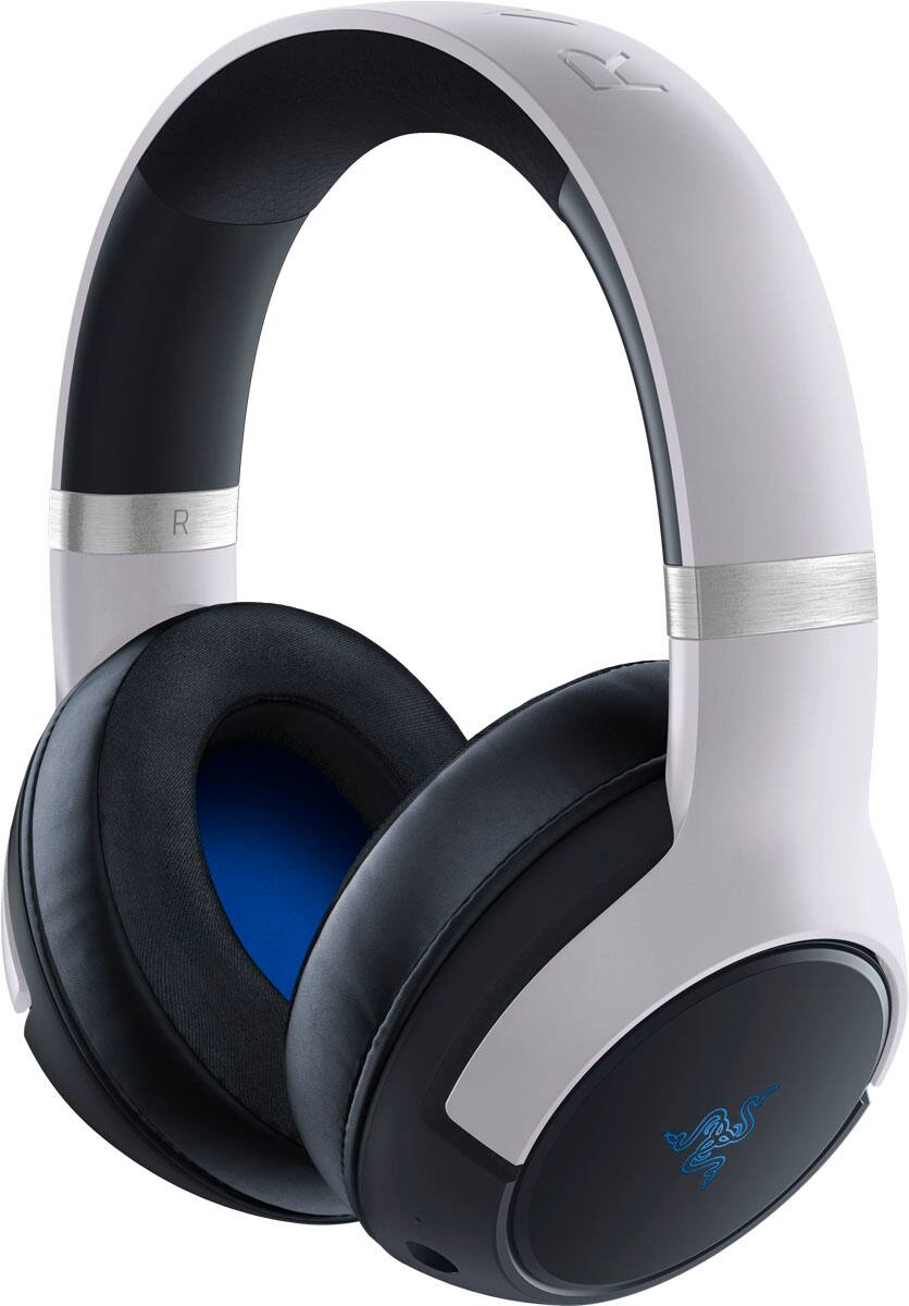 Angle. Razer - Kaira Pro HyperSense Wireless Gaming Headset for PS5, PS4, PC, and Switch - White.