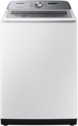 Samsung - 4.9 cu. ft. Capacity Top Load Washer with ActiveWave™ Agitator and Active WaterJet - White - Front_Zoom