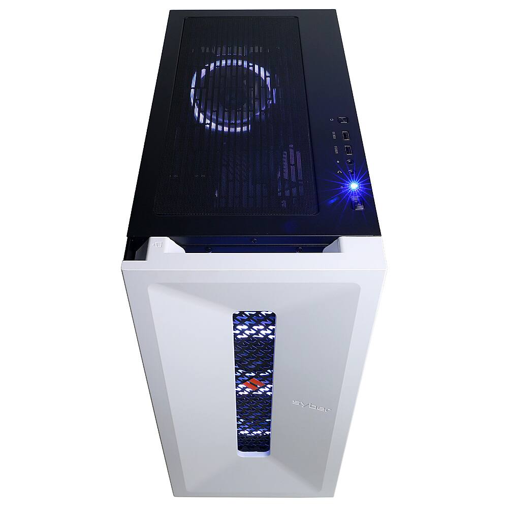 Back View: CyberPowerPC - Gamer Xtreme Gaming Desktop -Intel Core i5-12400F - 16GB Memory - AMD Radeon RX 6500 XT - 500GB  SSD - White
