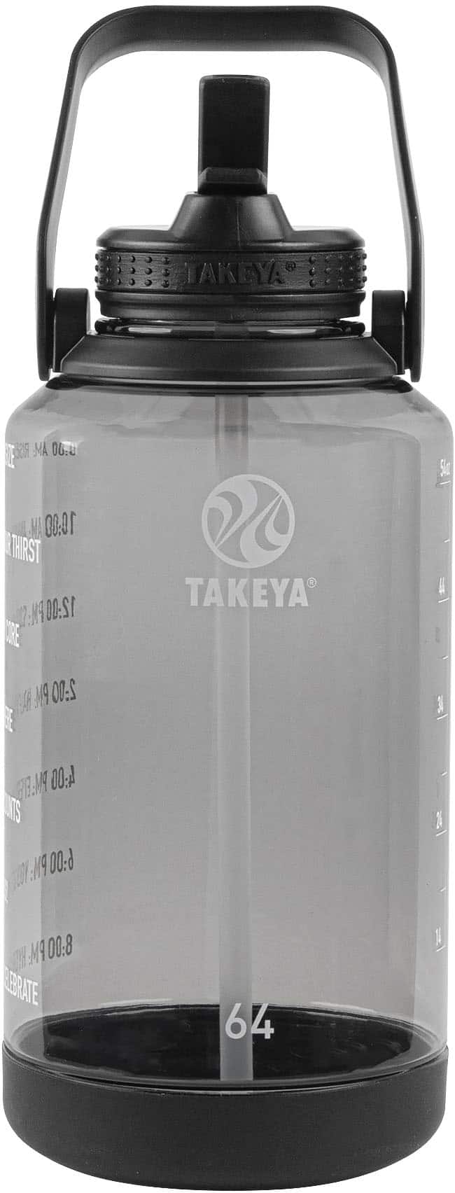 Alt View 11. Takeya - Tritan 64oz Straw Motivational - Stormy Black.