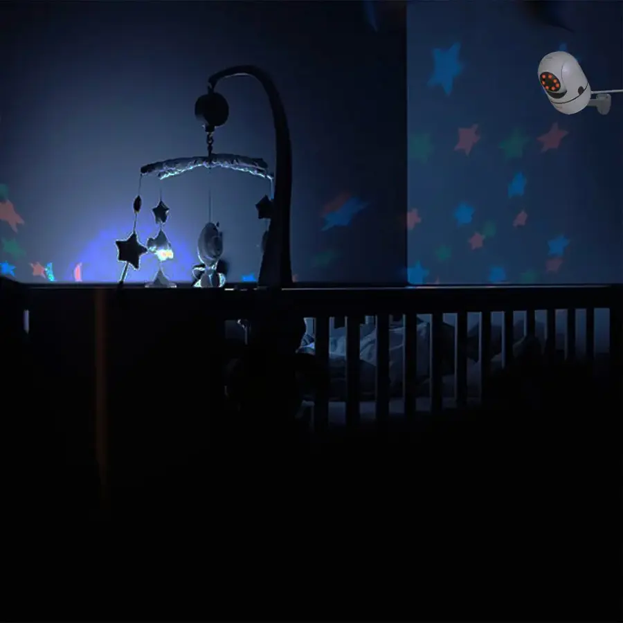 Alt View 15. MOBI - Cam HDX Smart HD Pan & Tilt Wi-Fi Baby Monitoring Camera with 2-way Audio and Powerful Night Vision - White.