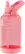 Angle. Takeya - Tritan 64oz Straw Motivational - Flutter Pink.