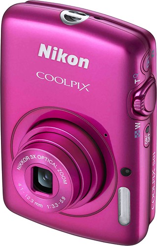 Best Buy: Nikon Coolpix S01 10.1-Megapixel Digital Camera Pink 26350