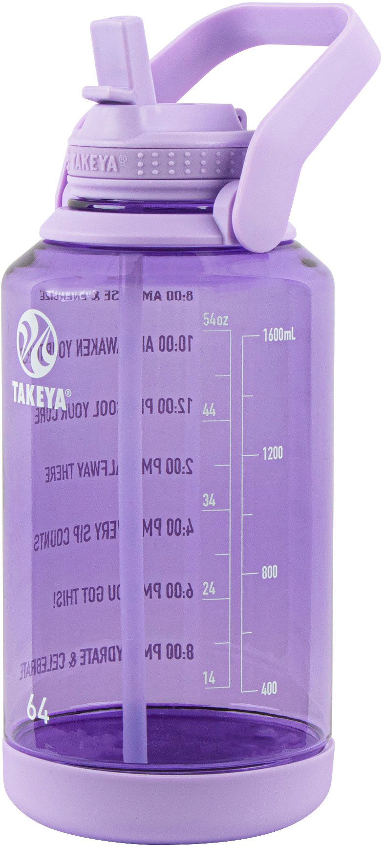Takeya Actives Insulated Stainless Steel Water Bottle with Straw Lid, 64  Ounce, Pink Lavender