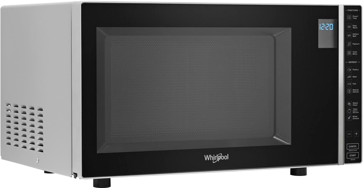Left View: Whirlpool - 1.1 Cu. Ft. Countertop Microwave with 900-Watt Cooking Power