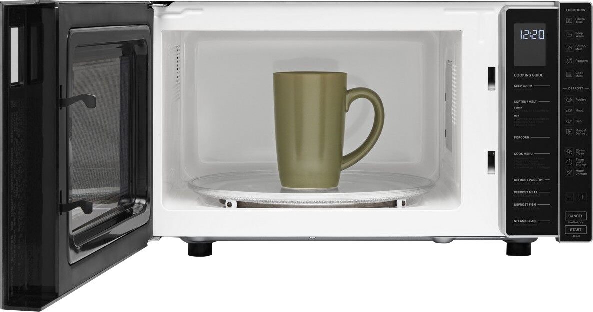 Zoom in on Left Zoom. Whirlpool - 1.1 Cu. Ft. Countertop Microwave with 900-Watt Cooking Power.