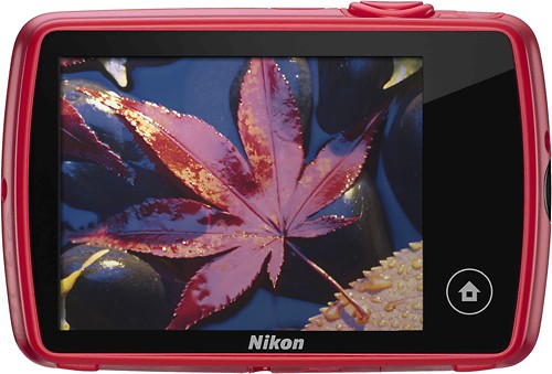 Best Buy: Nikon Coolpix S01 10.1-Megapixel Digital Camera Red 26348