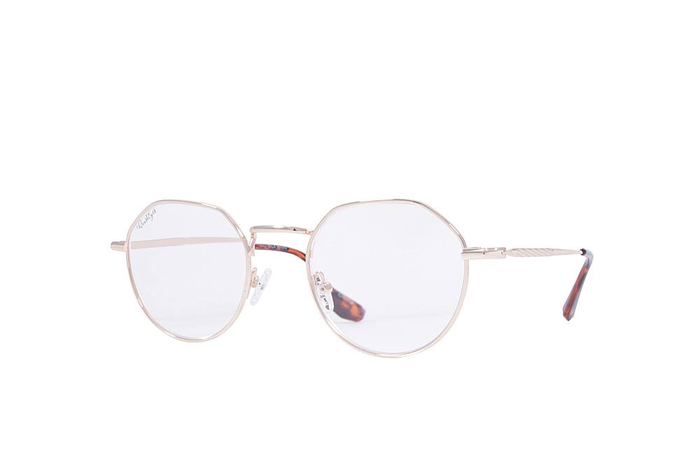 Angle. Crusheyes - Mila; 1Lens Readers, Supports +0.50 to +2.50 Diopter Range in One Lens, Revolutionary Patented Technology - Gloss Gold + Light Demi Temple Tips.