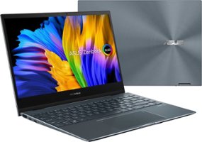 ASUS - ZenBookFlip 13" OLED Ultra Slim Convertible Laptop,  Intel EvoPlatform Core i5-1135G7, 8GB RAM, 512GB SSD - Front_Zoom