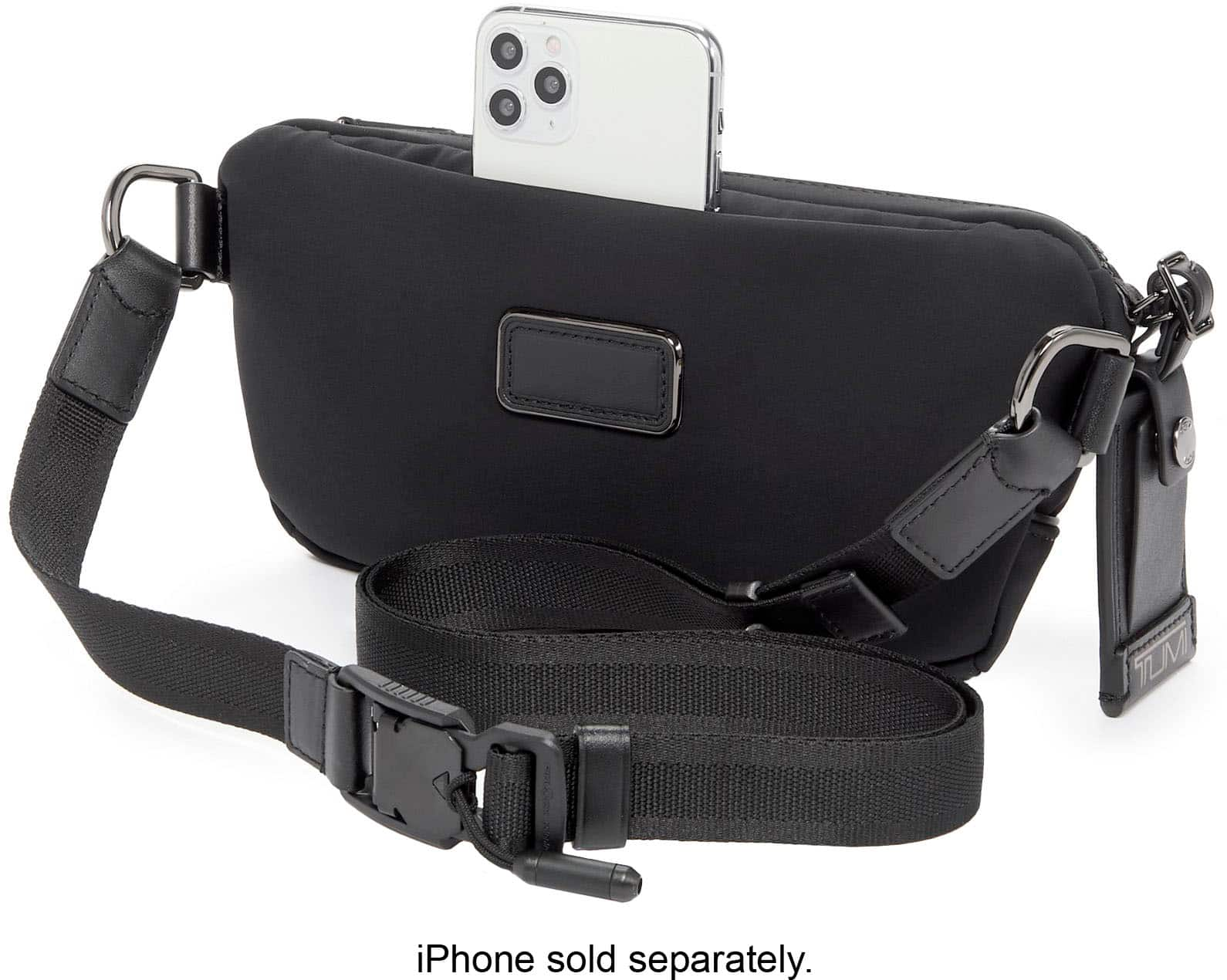 Left View: TUMI - Harrison Daven Waist Pack - Black