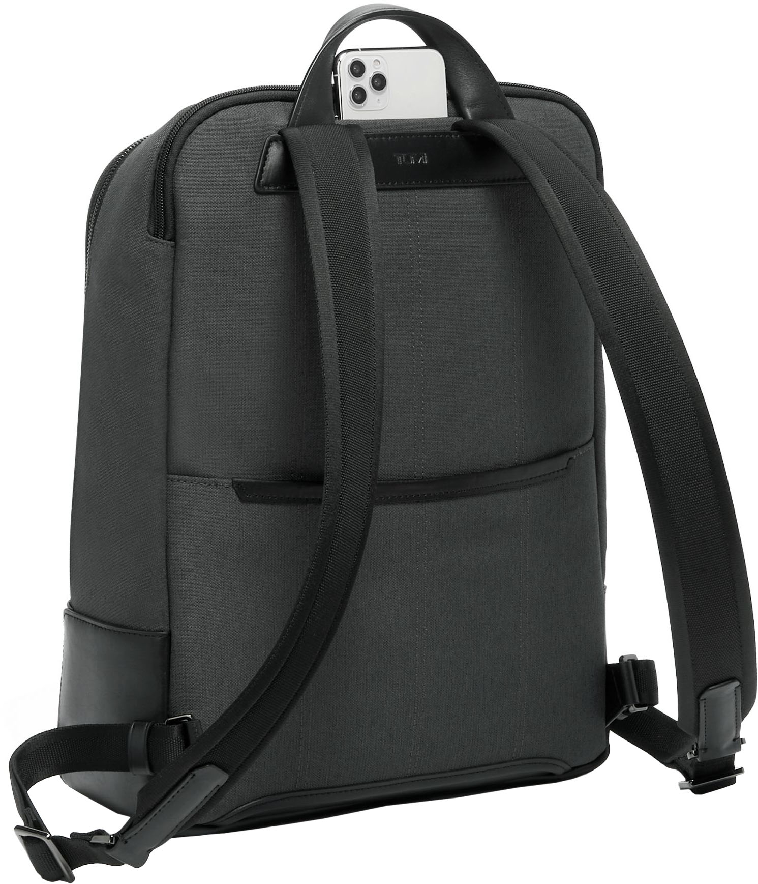 Left View: TUMI - Harrison William Backpack - Grey